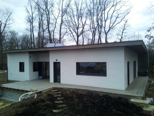 Maison passive en paille dans l'ouest lyonnais