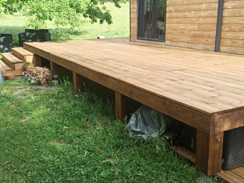 Terrasse bois démontable pour Tiny House