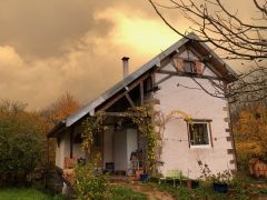 Maison bois terre paille