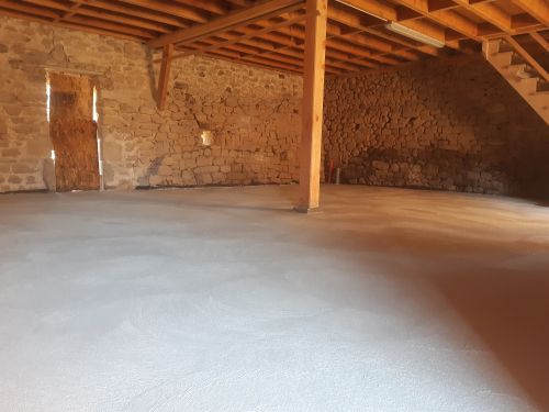 Dalle béton de chaux