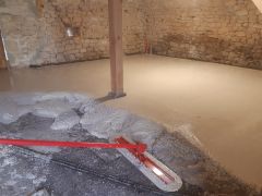 Dalle béton de chaux