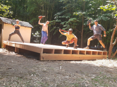 Plateforme pour chalet en bois