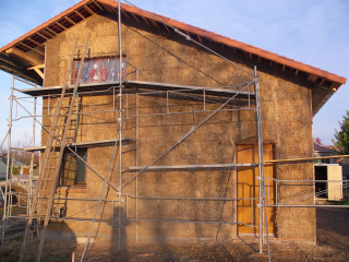 Maison en paille/ossature poteaux poutres