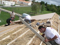Maison en paille/ossature poteaux poutres