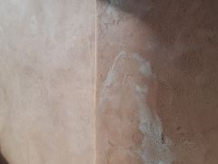 Enduit de finition sur Bloc chaux chanvre Terre-ouate