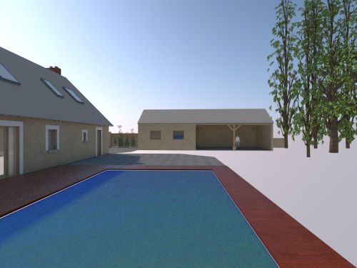 Construction d'un garage et préau