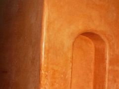 Douche tadelakt et sgraffito