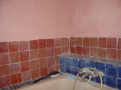 Stuc salle de bain et zelliges