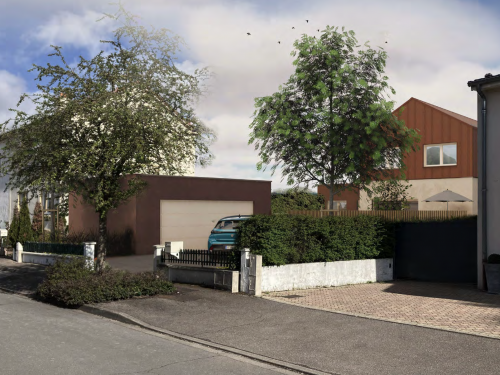 Maison passive en ossature bois avec isolants biosourcés