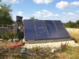 Installation de panneaux solaires thermiques
