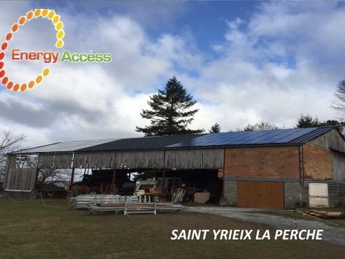 installation photovoltaique de 2 fois 9 kw en revente totale a saint Yrieix la perche
