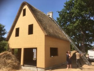 Chaumière en ossature bois et isolation paille