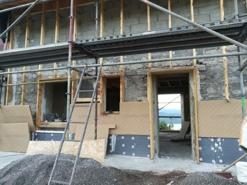 Isolation extérieure en balle de riz